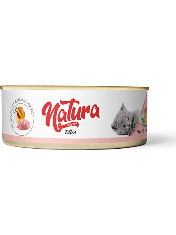 Natura Pet Yavru Kediler İçin Tavuk ve Mango Mix 70 gr