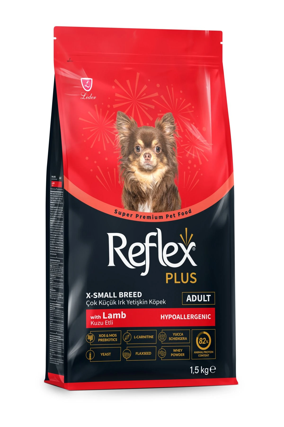 Reflex Plus Kuzu Etli Çok Küçük Irk Yetişkin Köpek Maması 1,5 Kg