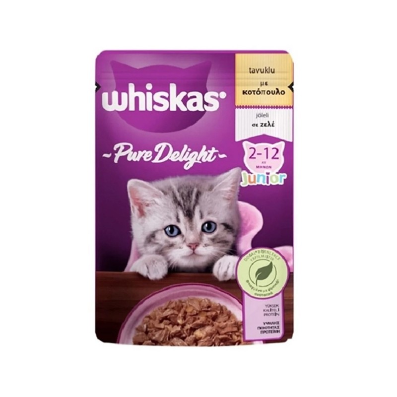 Whiskas Pure Delight Tavuklu Yavru Kedi Maması 85 gr