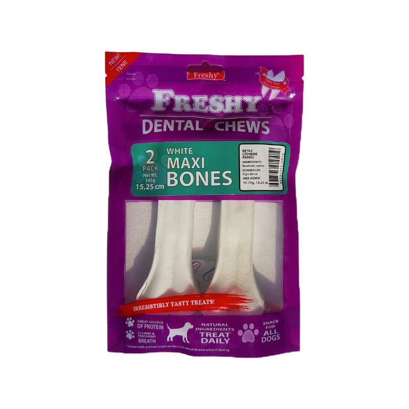 Freshy Beyaz Maxi Dental Bones 15cm 2'li 145gr