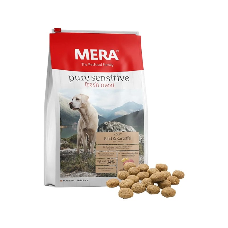 Mera Pure Sensitive Tahılsız Taze Sığır Etli ve Patatesli Köpek Maması 12.5kg