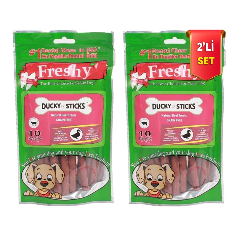 Freshy Ducky Sticks - 200g Tahılsız Ördek Eti Çubuğu - 2'li Paket