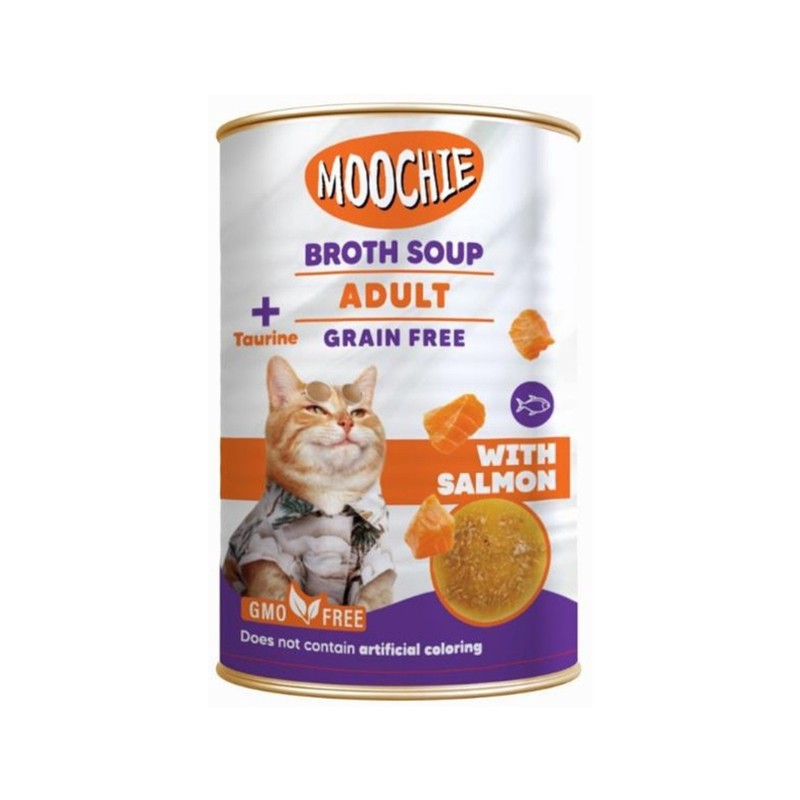 Moochie Somon Balıklı Yetişkin Kedi Çorbası 135 ml