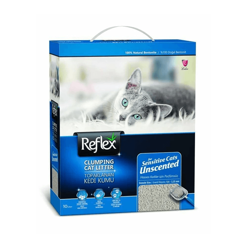 Reflex Hassas Kediler İçin Kokusuz Hızlı Topaklanan Kedi Kumu 10 lt