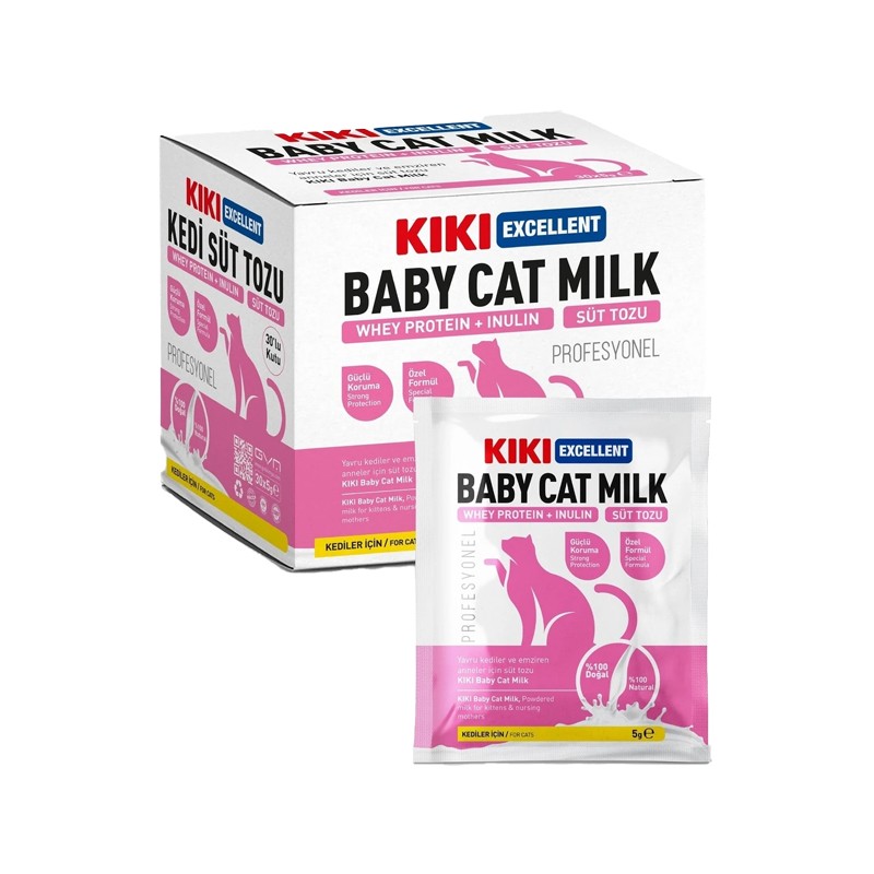 Kiki Excellent Kedi Süt Tozu Saşe - Yavru Kedi Süt Tozu - 5 Gr