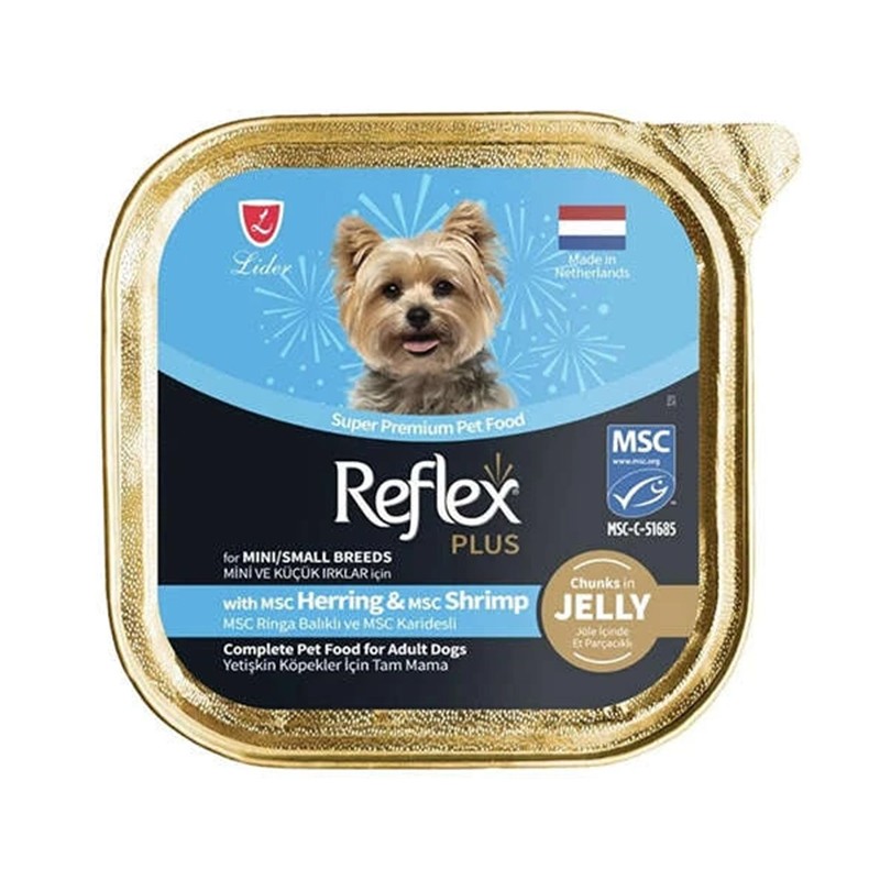 Reflex Plus Ringa Balığı ve Karides Küçük Irk Köpek Yaş Maması 85 Gr