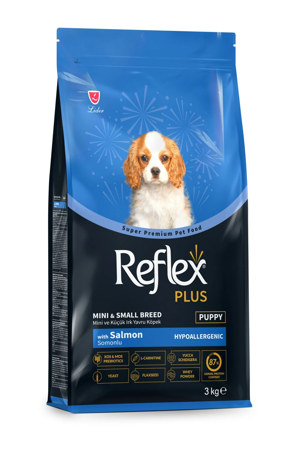 Reflex Plus Somonlu Mini ve Küçük Irk Yavru Köpek Maması 3 Kg
