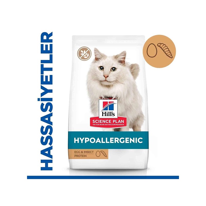 Hill's Hypoallergenic Yumurta ve Böcek Proteinli Kedi Maması 7kg