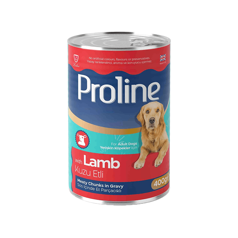 Proline Sos İçinde Et Parçacıklı Kuzu Etli Yetişkin Köpek Konservesi 400gr