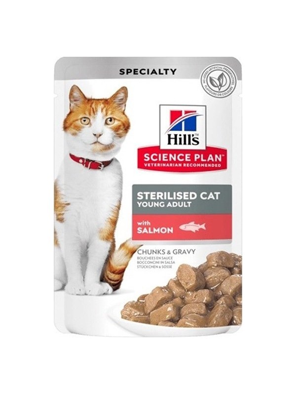 Hills Sterilised Somonlu Pouch Kısırlaştırılmış Kedi Konservesi 85 gr