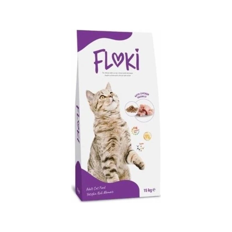 Floki Tavuklu Yetişkin Kedi Maması 15 Kg