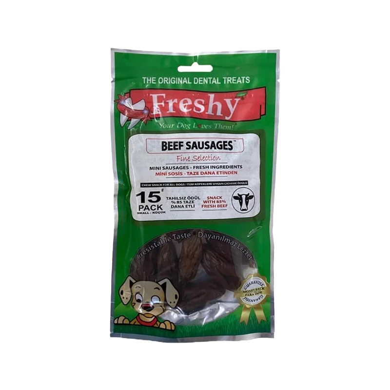 Freshy Beef Sausages Mini 14'lü Köpek Ödülü 100 gr
