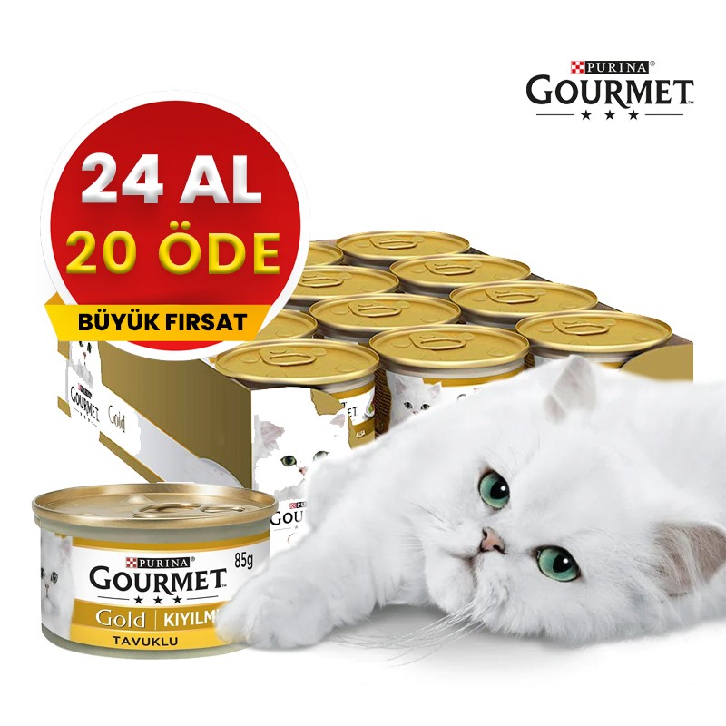 Gourmet Gold Kıyılmış Tavuklu Yaş Kedi Maması 85 Gr 24 Adet