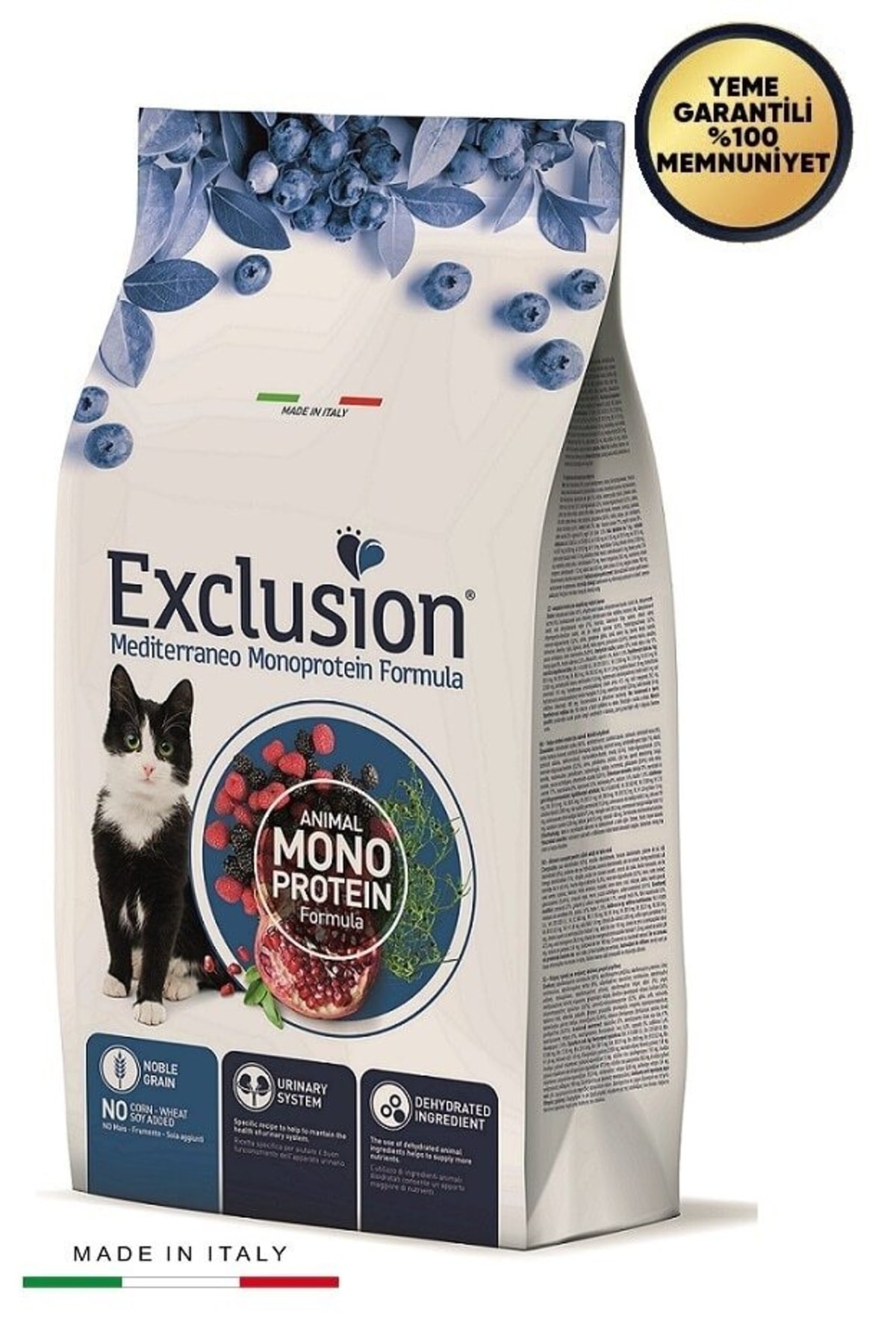 Exclusion Monoprotein Tavuklu Narlı Ve Yaban Mersinli Düşük Tahıllı Yavru Kedi Maması 12kg