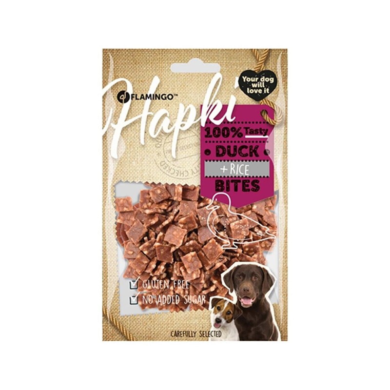 Flamingo Hapki Duck&Rice Bites Köpek Ödülü 85gr