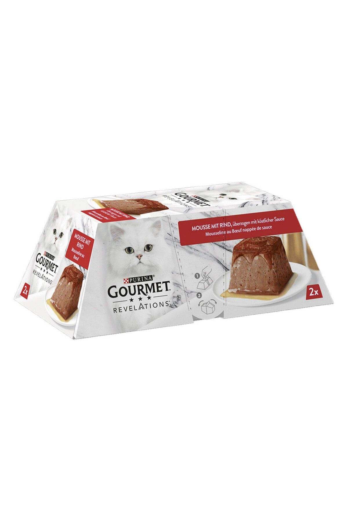 Purina Gourmet Revelations Sığır Etli Kedi Yaş Maması 2x57gr