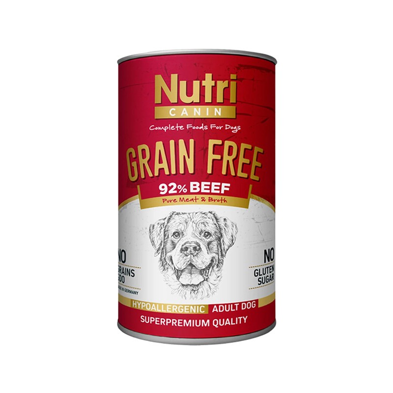 Nutri Canin %92 Sığır Etli Tahılsız Köpek Konservesi 400gr