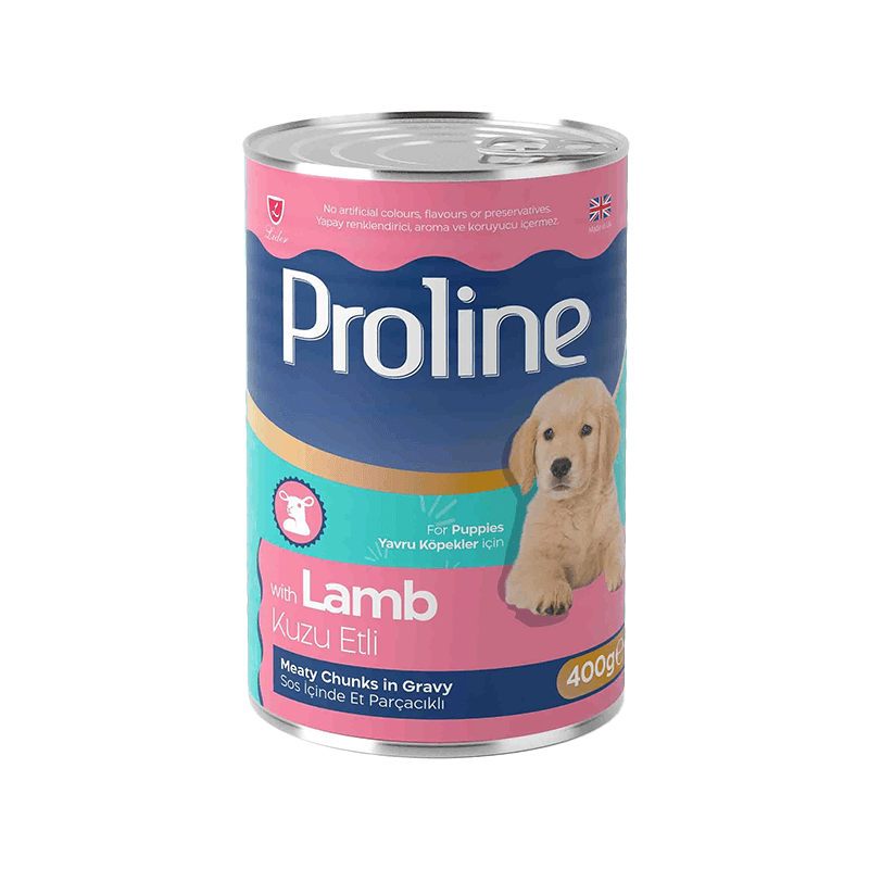 Proline Sos İçinde Et Parçacıklı Kuzu Etli Yavru Köpek Konservesi 400gr