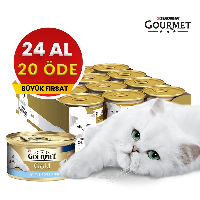 Gourmet Gold Kıyılmış Ton Balıklı Yaş Kedi Maması 85gr 24 Lü Paket