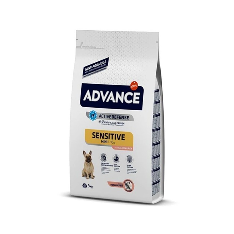 Advance Mini Sensitive Somonlu Küçük Irk Yetişkin Köpek Maması 3 Kg