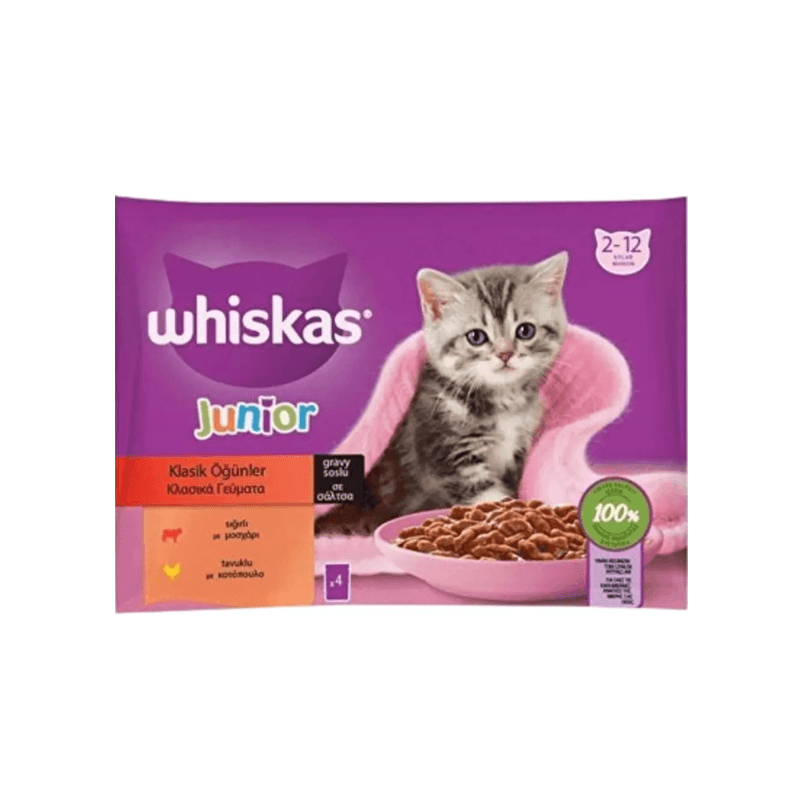 Whiskas Klasik Öğünler Yavru Kedi Yaş Maması 340 gr