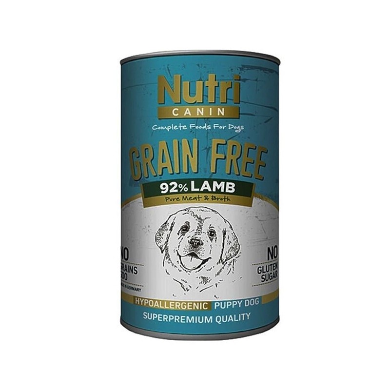 Nutri Canin %92 Kuzu Etli Tahılsız Yavru Köpek Konservesi 400gr