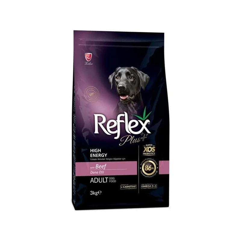Reflex Plus Yüksek Aktiviteli Yetişkin Köpekler Için Dana Etli Köpek Maması 3 kg