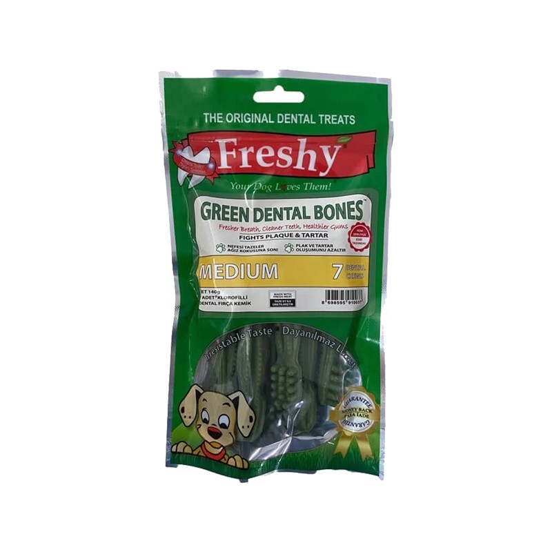 Freshy Green Dental Medium 6 adet Köpek Ödülü 180gr