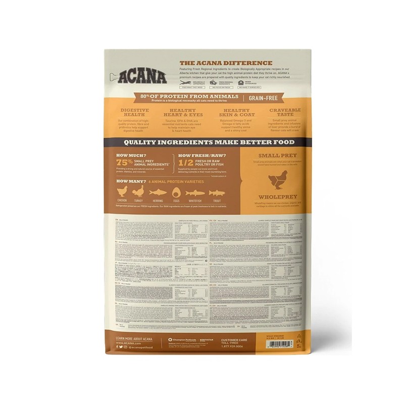 Acana Wild Prairie Kedi Maması 4.5 kg