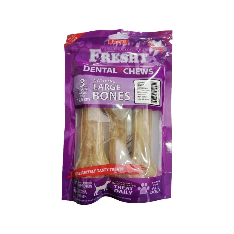 Freshy Natural Large Dental Bones 12,5cm 3'lü 165gr