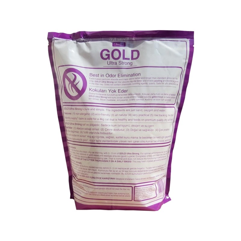 Freshy Gold Silika Kristal Kedi Kumu 3.8lt