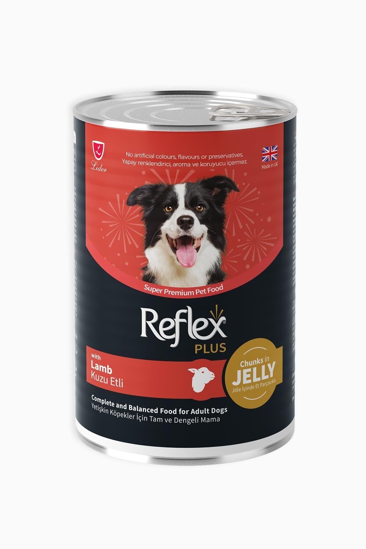 Reflex Plus Jöle İçinde Et Parçacıklı Kuzu Etli Yetişkin Köpek Konservesi 400gr