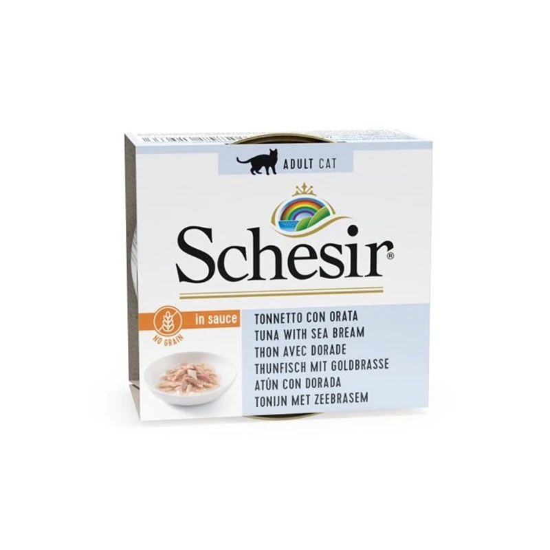 Schesir Sos Içinde Ton Balıklı Ve Çipuralı Yetişkin Kedi Konservesi 70 gr