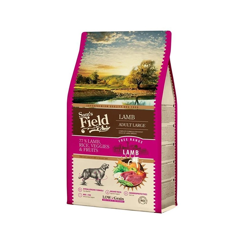 Sam's Field Hypo-allergenic Kuzu Etli Düşük Tahıllı Büyük Irk Yetişkin Köpek Maması 2.5kg