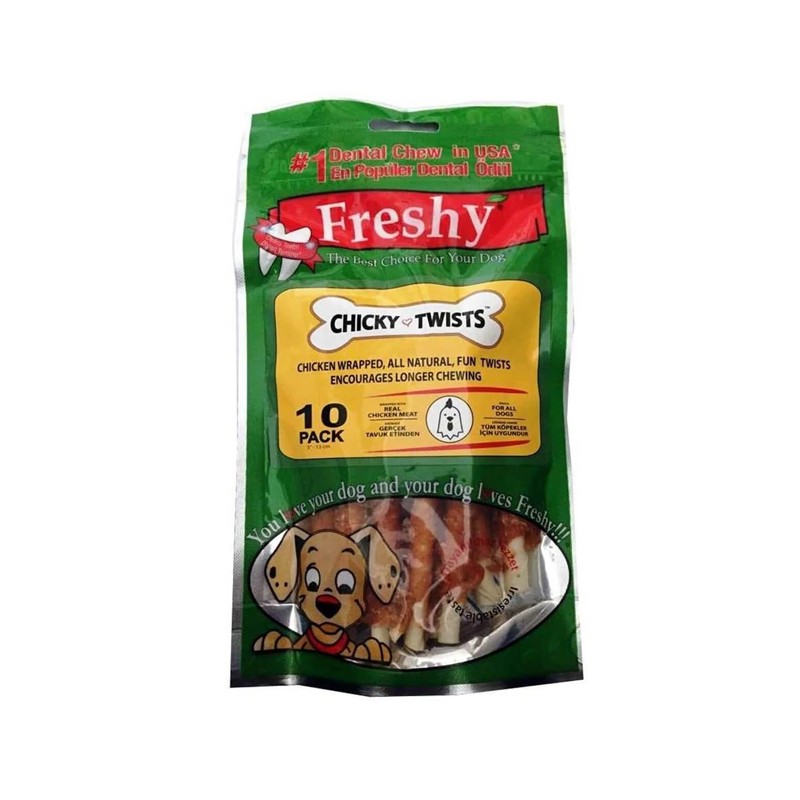 Freshy Chicky Twist 13cm Köpek Ödülü 10 adet 90gr