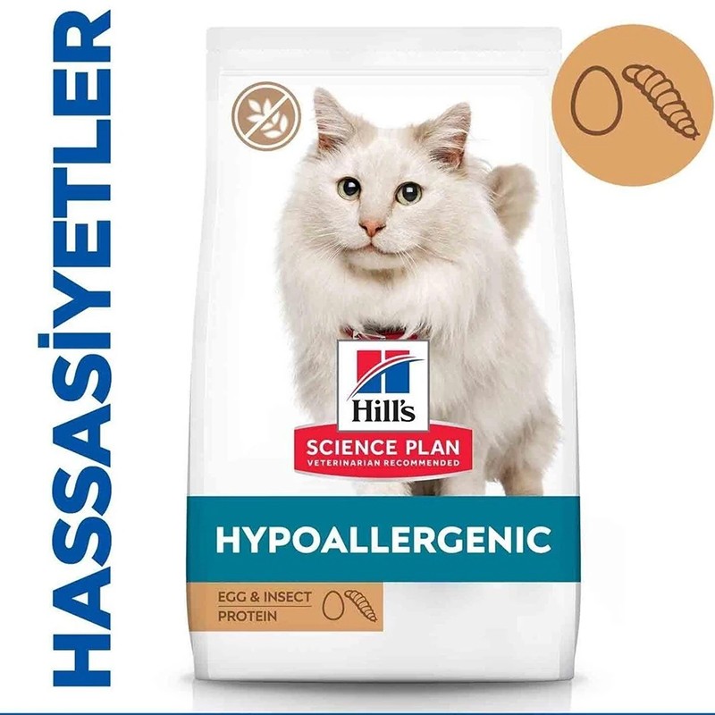 Hill's Hypoallergenic Yumurta ve Böcek Proteinli Kedi Maması 1.5kg