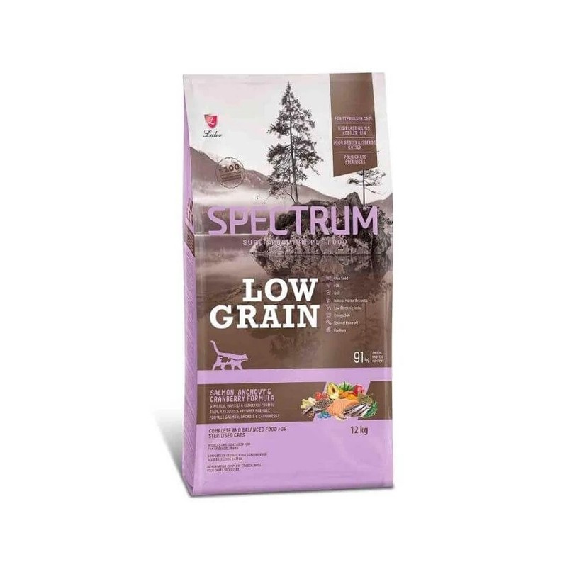 Spectrum Low Grain Kısırlaştırılmış Yetişkin Kedi Maması Somonlu&hamsili&kızılcıklı 12 Kg