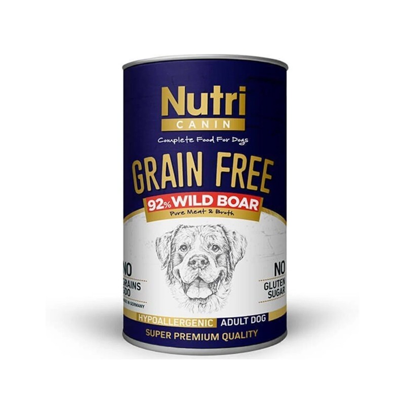 Nutri Canin %92 Yaban Domuzu Etli Tahılsız Köpek Konservesi 400gr