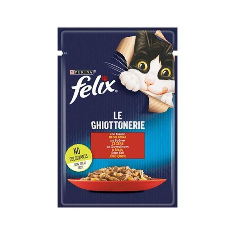 Felix Sığır Etli Yetişkin Kedi Konservesi Pouch 85 gr