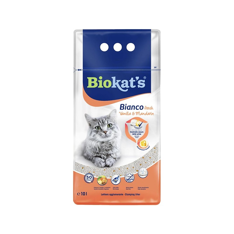 Biokat's Kedi Kumu Bianco Vanilya&Mandalina 10 Lt