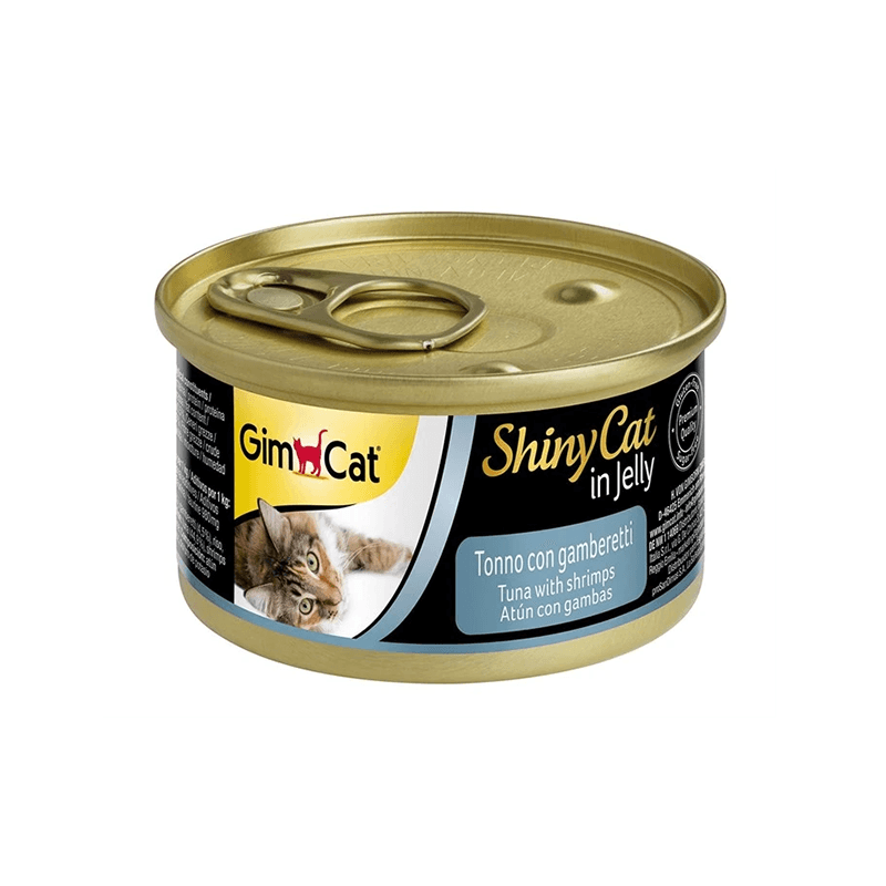 Gimcat Yeni Shinycat Öğünlük Konserve Kedi Maması-Ton Balıklı Karidesli 70gr