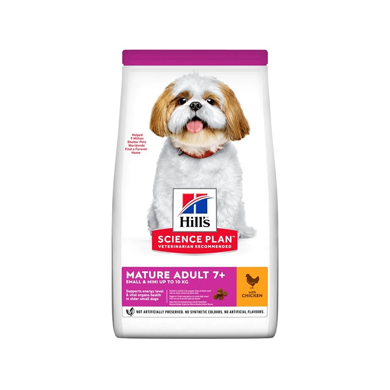 Hill's Small&Mini Mature +7 Yetişkin Köpek Maması Tavuk Etli ve Hindili 1,5kg