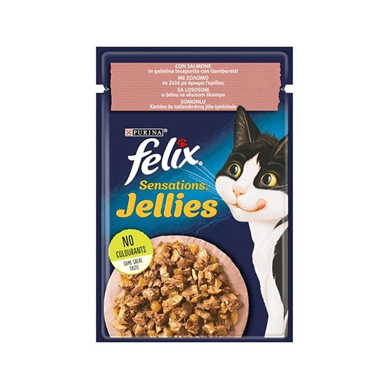 Felix Sensation Somon & Karidesli Kedi Yaş Mama 85 Gr