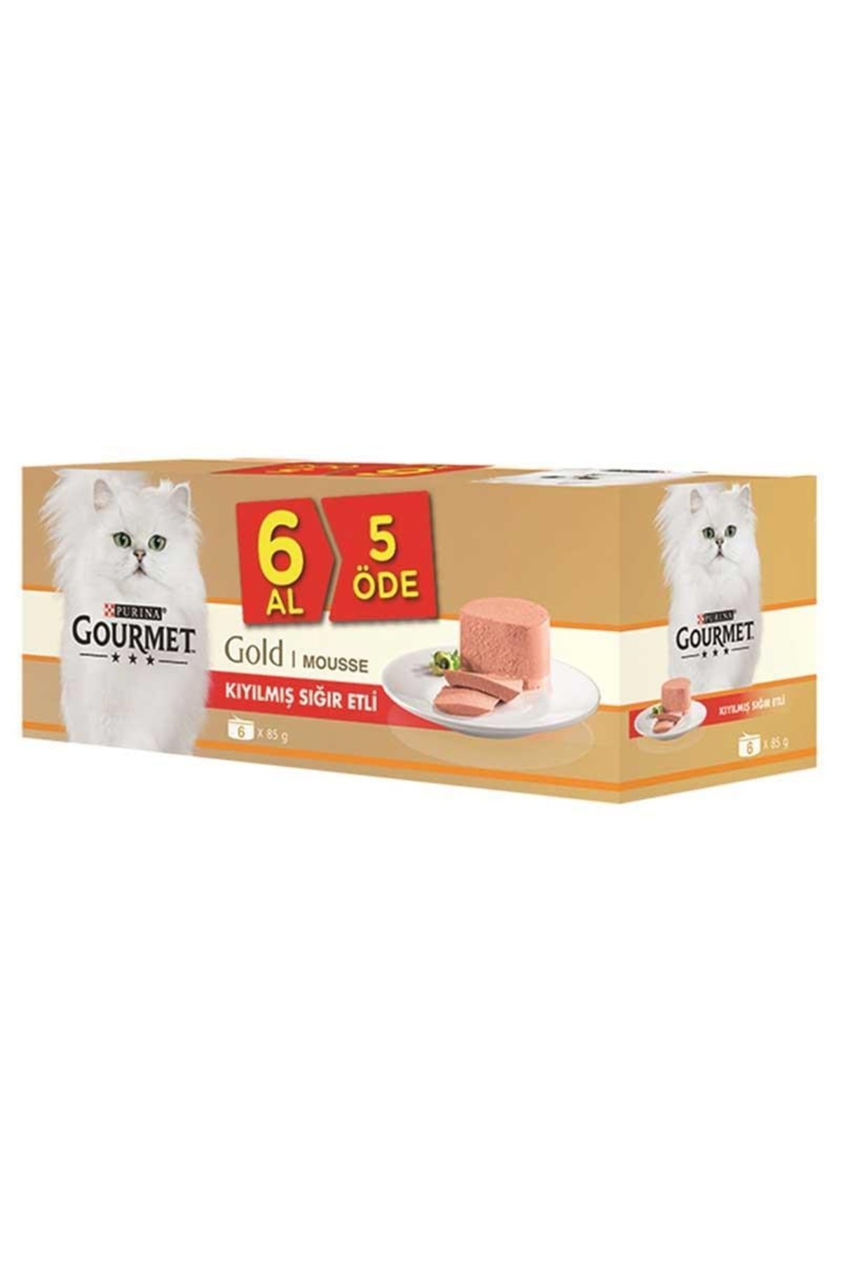 Purina Gourmet Sığır Etli Kıyılmış 6 al 5 öde