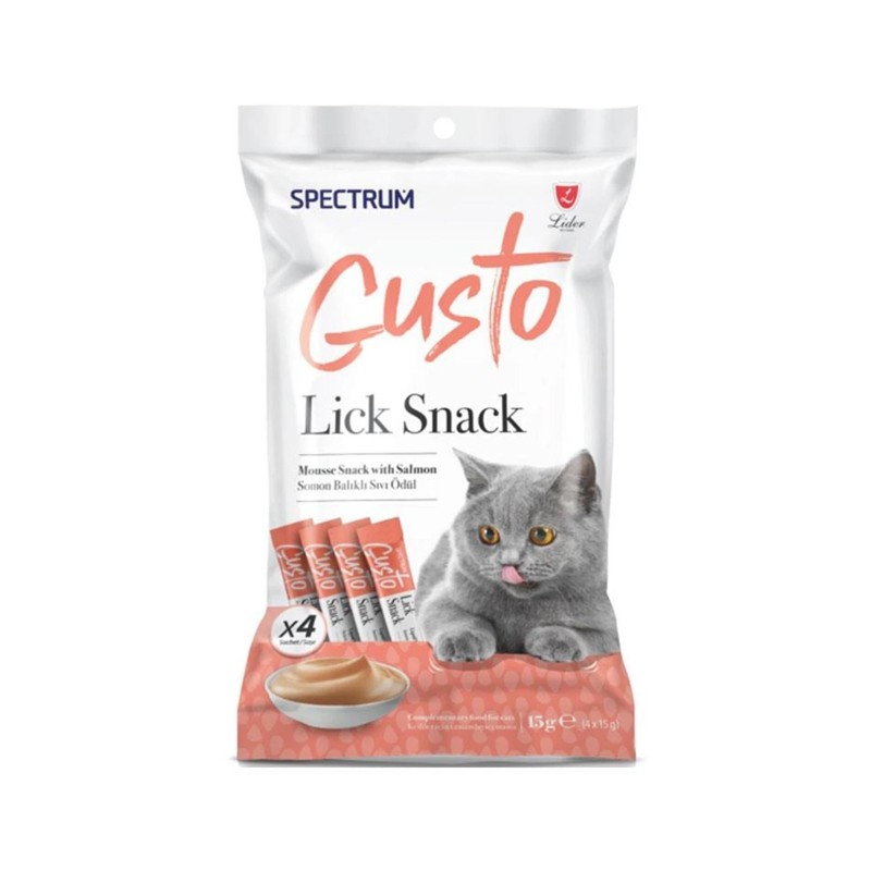 Spectrum Gusto Lick Snack Somon Sıvı Kedi Ödülü 4x15gr