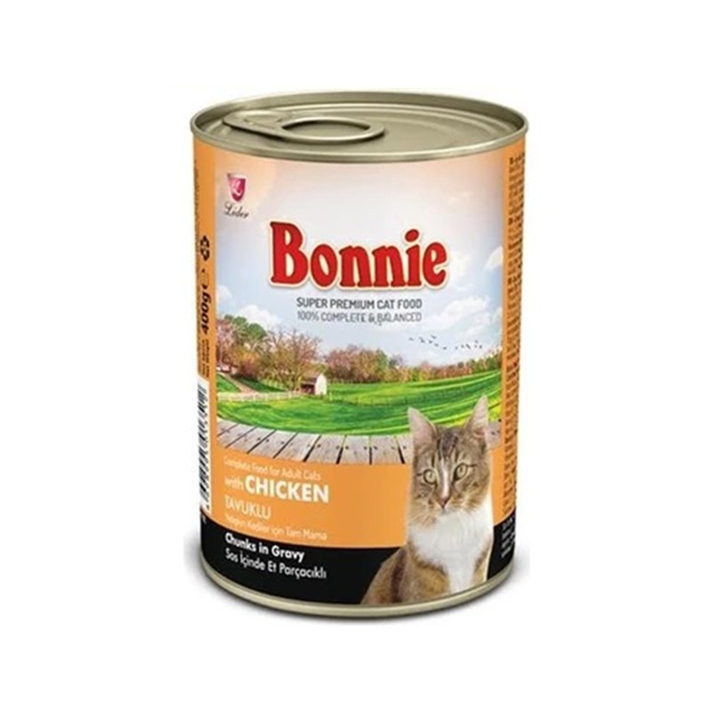 Bonnie Tavuk Etli Yetişkin Kedi Konservesi 400 gr