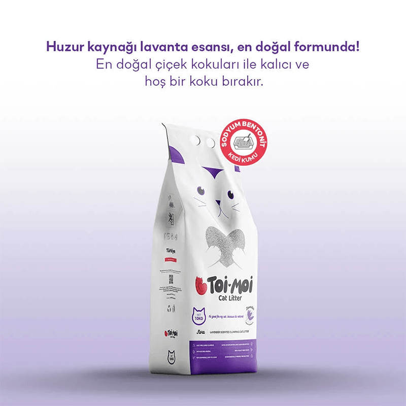 Toi Moi Flora Grey Lavanta 10 Kg Kedi Kumu