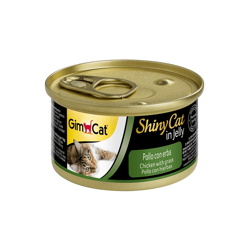 Gimcat Shiny Cat Tavuk Etli Çimenli Jöleli Konserve 70 gr