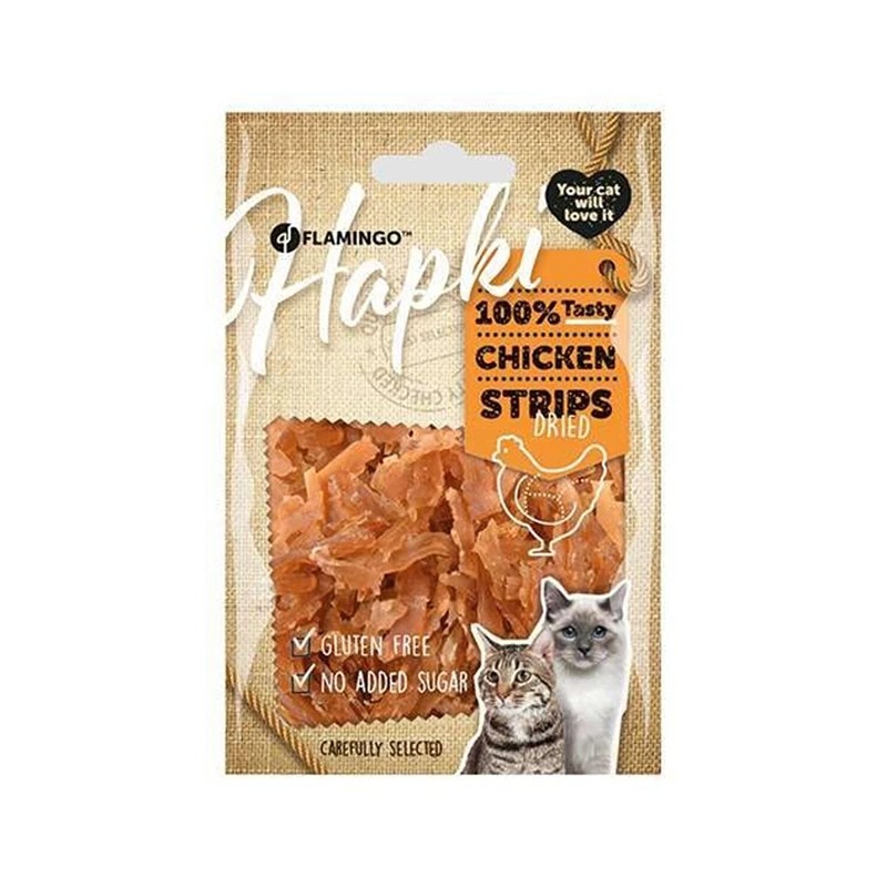 Hapki Glutensiz Tavuklu Şerit Kedi Ödülü 50 gr