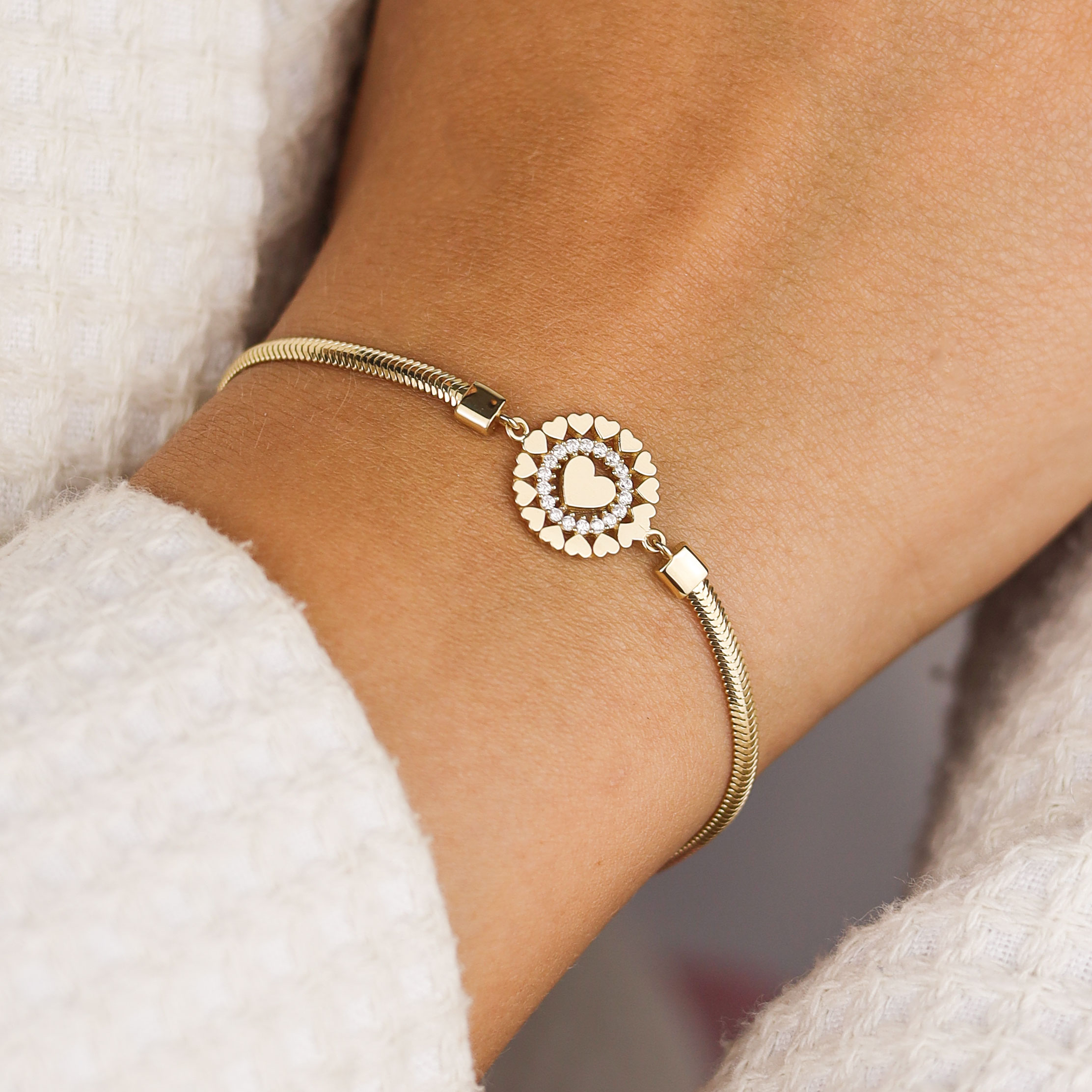 İtalyan Kalp Bileklik